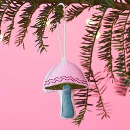 Embroidered mushroom hanging decoration product photo