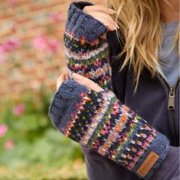 Fairisle wool handwarmers by Pachamama Knitwear product photo