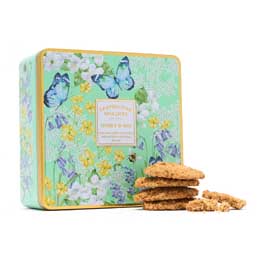 English garden honey and oat biscuit tin product photo