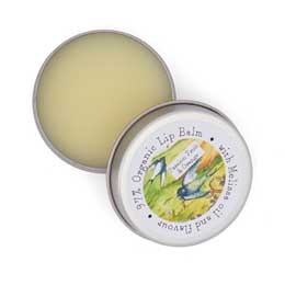 Passionfruit and orange organic lip balm by Heaven Scent product photo