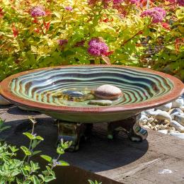 Echoes ceramic bird bath product photo