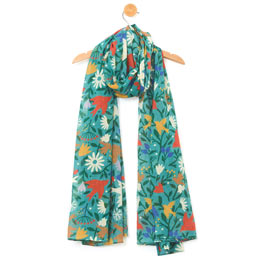 RSPB Ditsy bird organic cotton scarf product photo