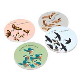 RSPB Flock bird coasters, set of four product photo