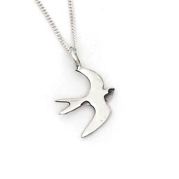 Sterling silver Swallow necklace by Blackbird Jewellery product photo