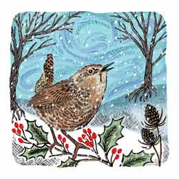 Wintry Wren Christmas cards, pack of 10 product photo