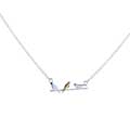 Sterling silver birds on a wire necklace by Reeves & Reeves product photo default T