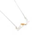 Sterling silver birds on a wire necklace by Reeves & Reeves product photo ai5 T