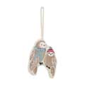 Cosy owls embroidered decoration product photo side T