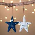 Blue star baby felt decoration product photo front T