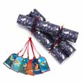 RSPB Wooden decoration plastic-free Christmas crackers, box of six product photo back T