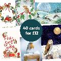 RSPB Fab 40 large box of Christmas cards product photo front T