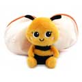 Flipetz Bumblebee orange hideaway plush product photo side T
