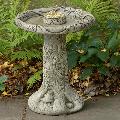 Ivy sundial cast stone bird bath product photo side T