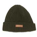 Merino wool fisherman beanie in moss green by Pachamama Knitwear product photo ai5 T