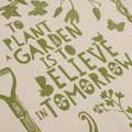 'To plant a garden' quote apron product photo back T