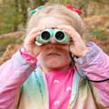 RSPB Puffin Jr children's binoculars, light green product photo side T