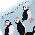 RSPB Circus of Puffins cushion product photo back T