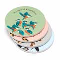 RSPB Flock bird coasters, set of four product photo side T