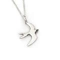 Sterling silver Swallow necklace by Blackbird Jewellery product photo default T