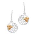 Bee on honeycomb earrings by Reeves & Reeves product photo default T