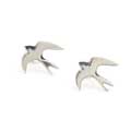 Sterling silver Swallow earrings by Blackbird Jewellery product photo side T
