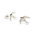 Sterling silver Swallow earrings by Blackbird Jewellery product photo back T