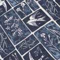RSPB Swift meadow organic cotton lightweight scarf product photo side T