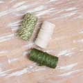 Green and white twirly jute twine, pack of three product photo back T