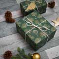 Winter trees recycled wrapping paper, 5 metres product photo side T